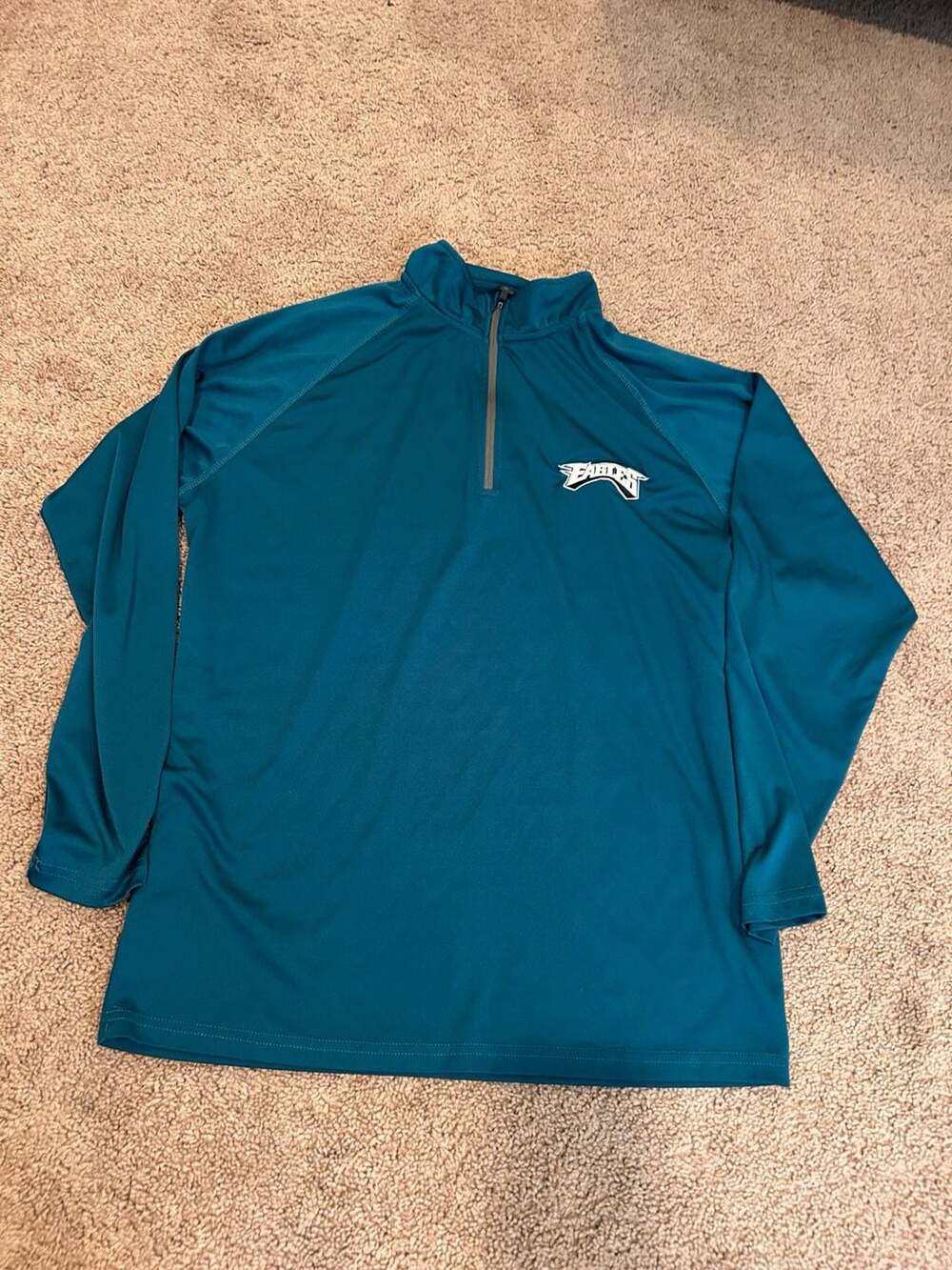 Dunbrooke Men’s Large Philadelphia Eagles NFL 1/4 Zip Pullover Sweater